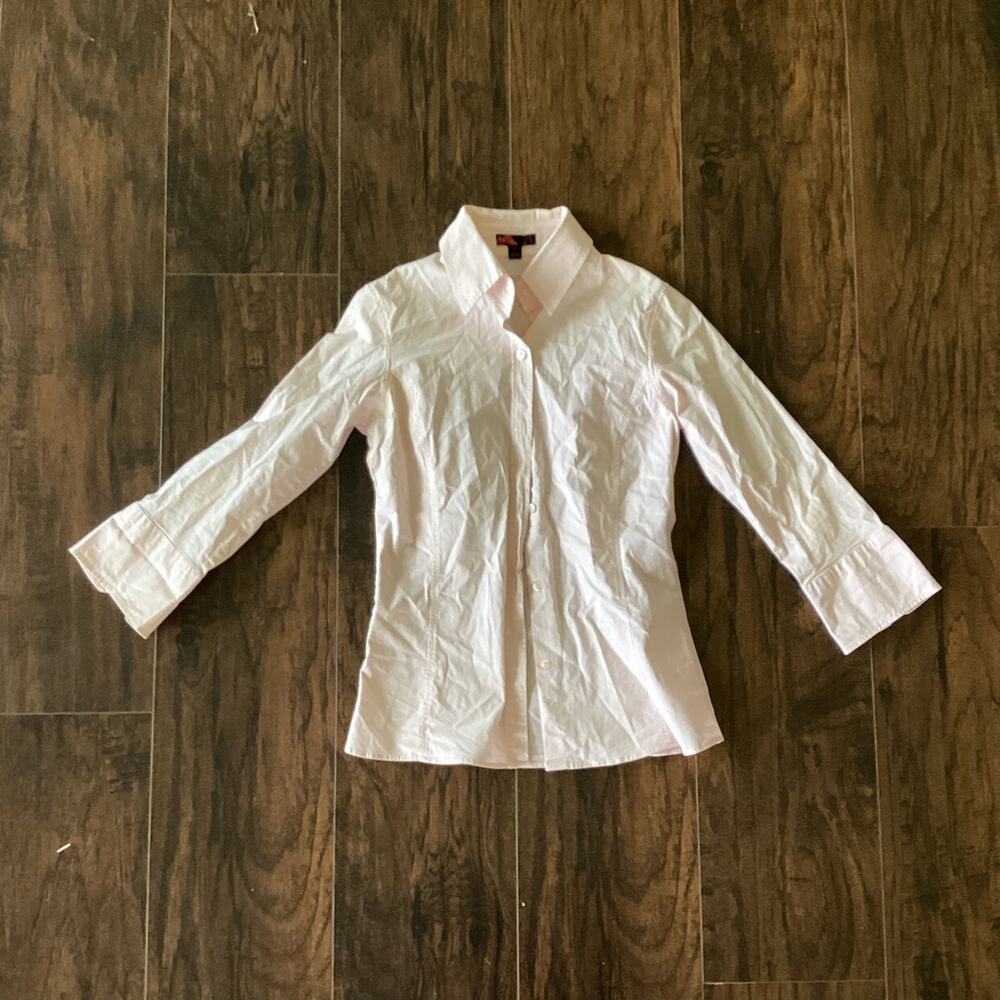 21 Blush Pink Fitted Button Down Shirt
